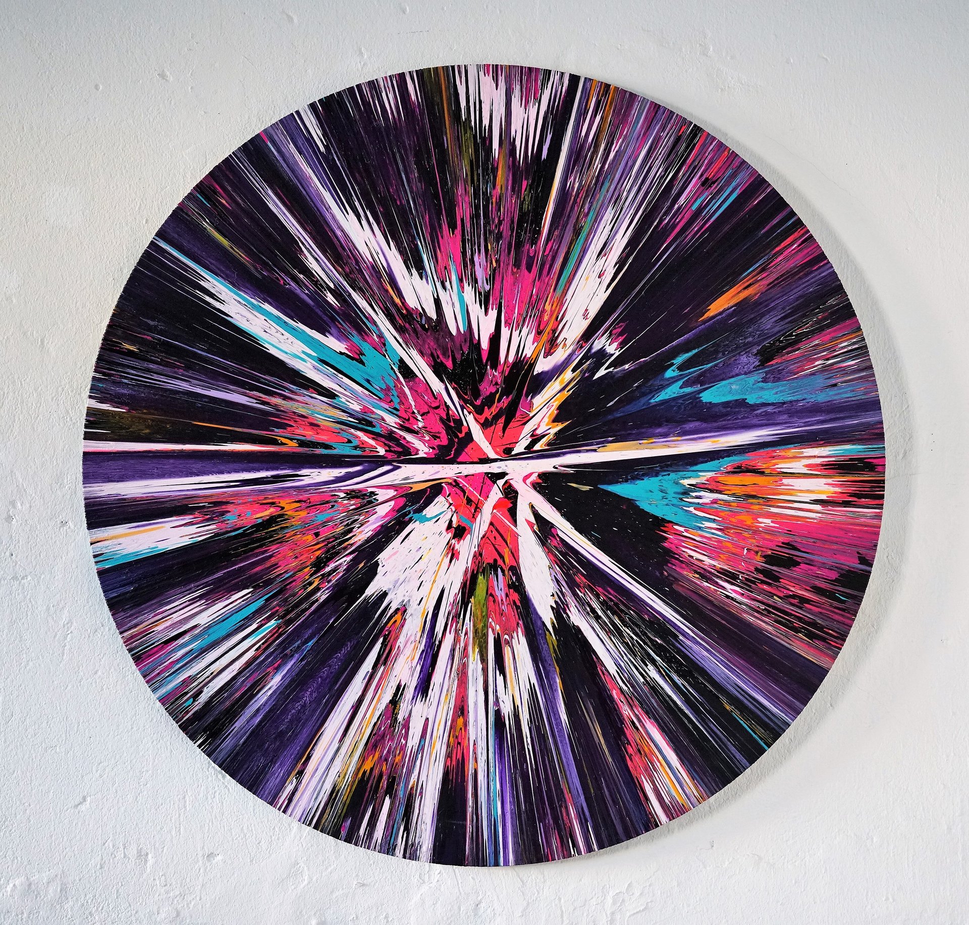 Spin-Painting, dunkle Komposition